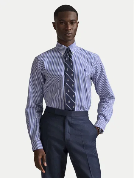 Koszula Ralph Lauren ze stretchu niebieska