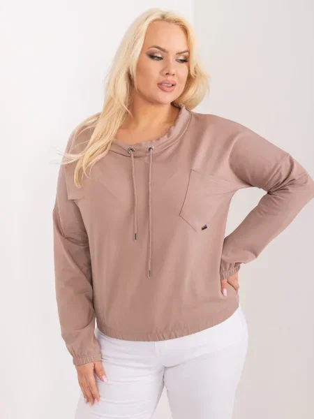 Bluzka Fashionhunters brązowa