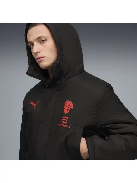 Kurtka treningowa na zimę AC Milan PUMA czarny