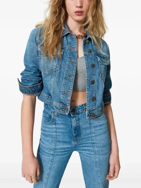 Džinsinė striukė Twinset mėlyna