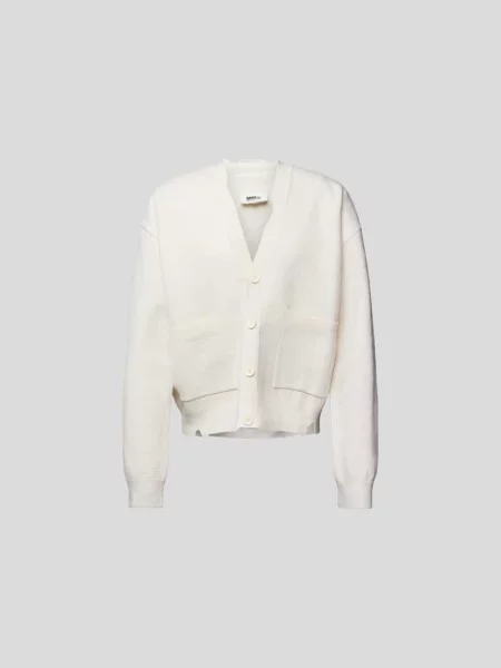 Kardigan rozpinany z wpuszczanymi Mm6 Maison Margiela biały
