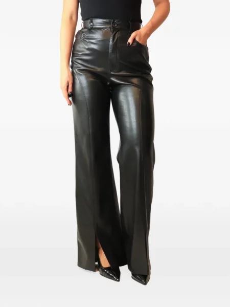 Pantaloni Nanushka din piele negru