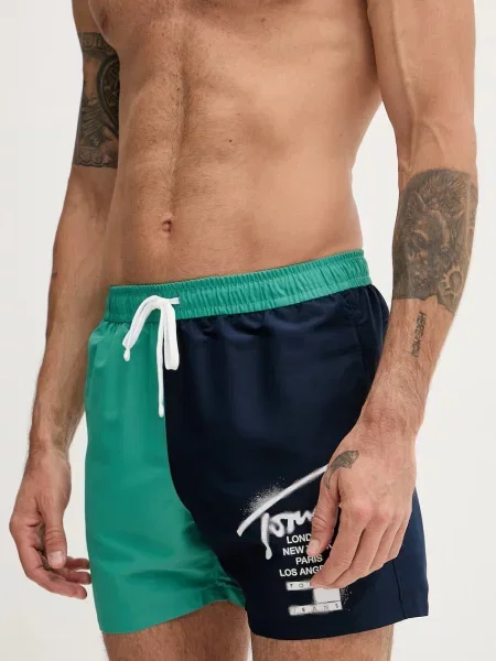 Tommy Hilfiger plavecké šortky pánske zelená
