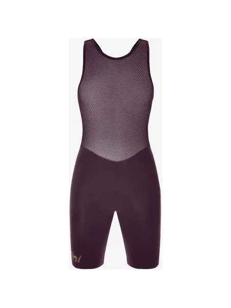 Spodenki rowerowe Santini Unico fioletowo-bordowe XXS