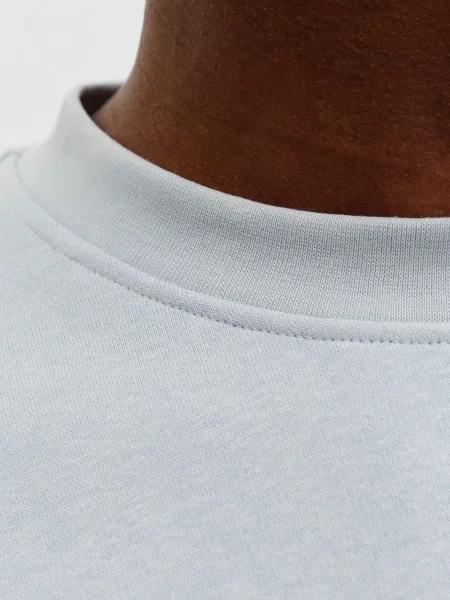 Jack & Jones Plus Mikina JJESOHO pastelovo modrá biela
