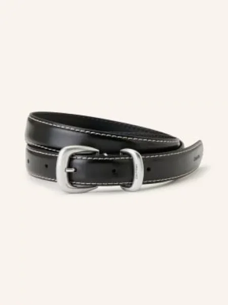 Calvin Klein Kožené Opasky / stříbrná / bílá černá