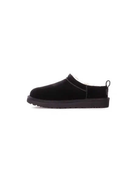 UGG De piele mules încălțăminte W CLASSIC MICRO cu adaos de lână negru