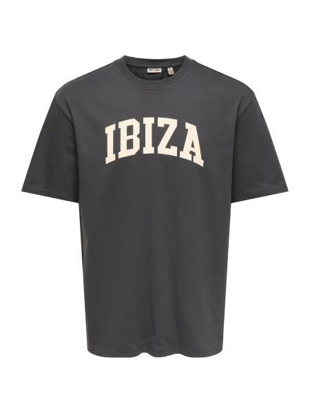 Only & Sons Tricou ONSRICO ISLAND crem / metalic gri