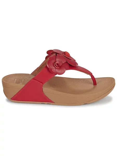 Pantofi Fitflop cu model floral roșu