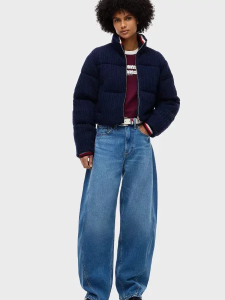Трикотажная джинсовая куртка Tommy Jeans синяя