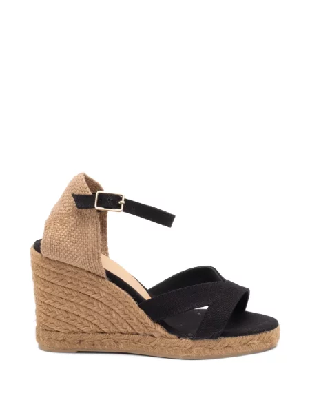 Espadrile Castaner cu cataramă cu bretele negru