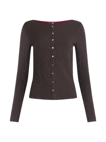 Sweter Peachy Den z nadrukiem w panterkę