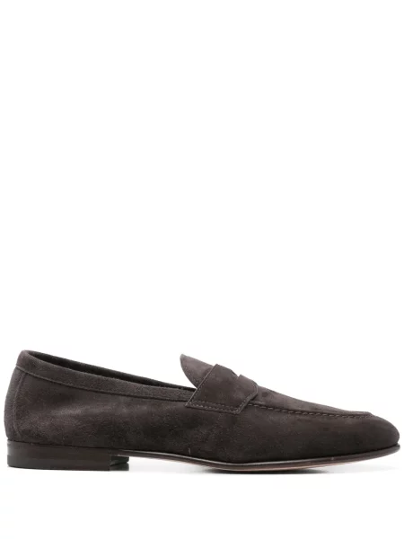 Pantofi loafer Henderson Baracco din piele de căprioară maro
