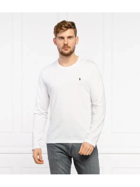 Tricou mânecă lungă Polo Ralph Lauren alb