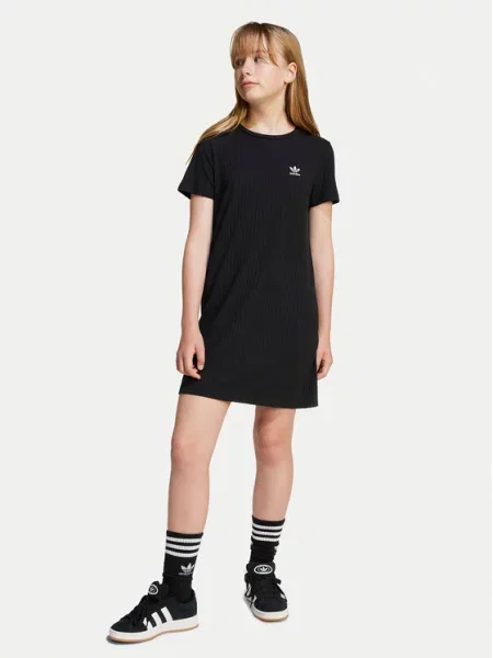 Adidas Φόρεμα καθημερινό Ribbed μαύρο