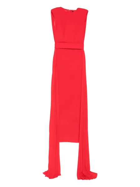 Rochie maxi Solace London plisată de costum roșu