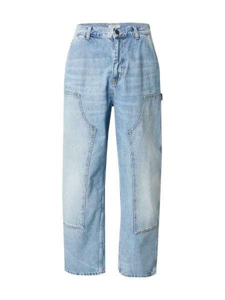 Pantaloni Carhartt WIP W Brandon Double Knee Pant Blue Burst Washed XS albastru