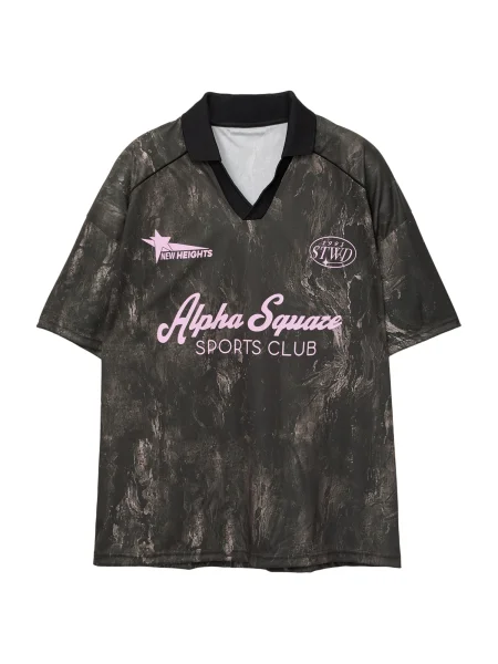 Pull&Bear Tricou STWD ALPHA SQUARE SPORTS / maro închis / roz bej