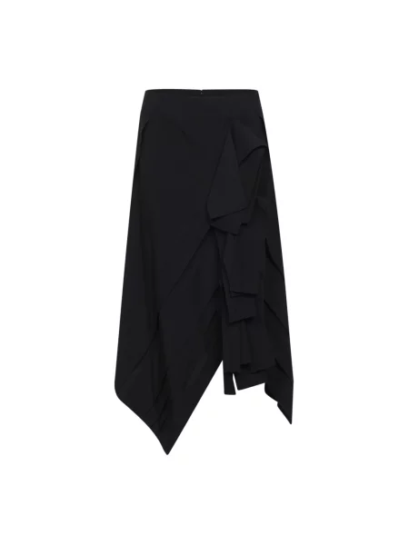 Spódnica midi Bottega Veneta wełniana czarna