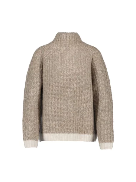 Sweter z golfem Hemisphere do golfa brązowy