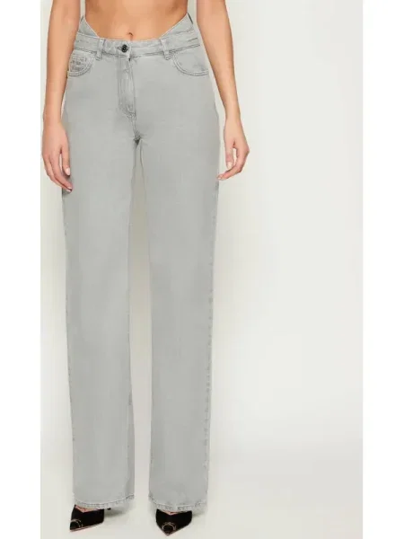 Elisabetta Franchi Blugi | flare fit gri