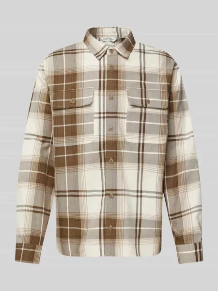 Kurtka koszulowa o kroju regular fit z na piersi model ‘AUSTER’ Casual Friday biała
