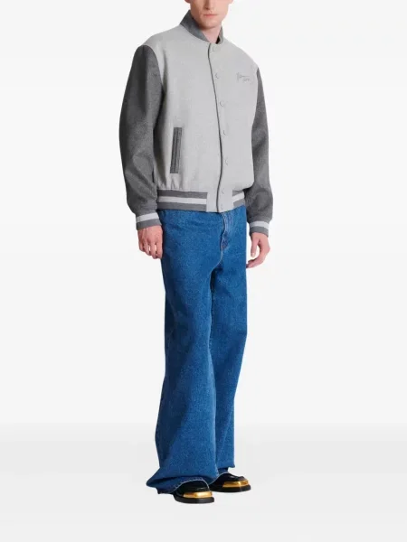 Geacă cu puf Balmain gri
