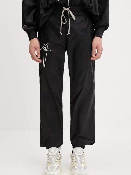 Kalhoty jogger Rick Owens Drkshdw s aplikacemi černé