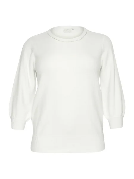 KAFFE CURVE Pulover KC Merida zlatna bijela