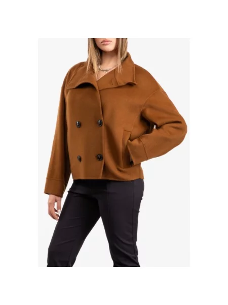 Płaszcz Max Mara Studio wełniany brązowy