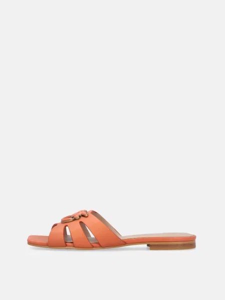 Кожаные шлепанцы Pinko коричневые