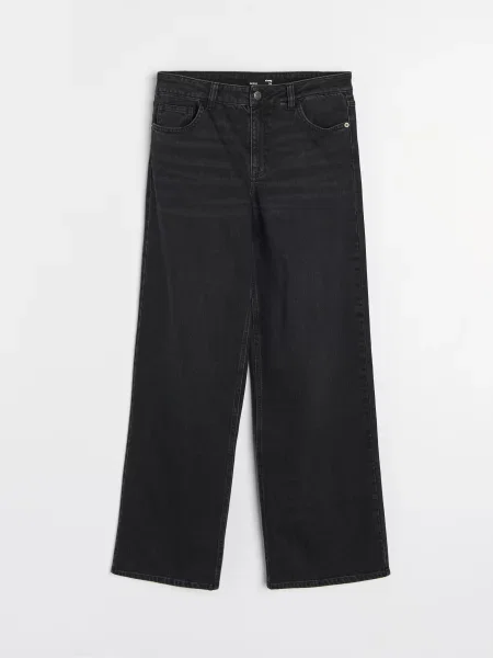 Джинси wide leg чорний