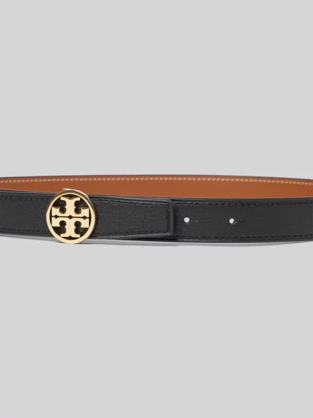 Pasek z detal z logo Tory Burch czarny
