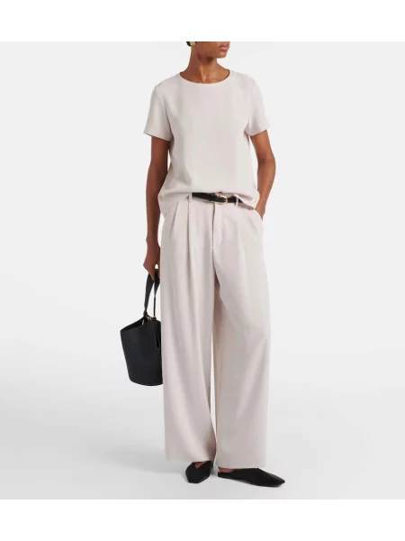 Pantaloni 's Max Mara plisate alb