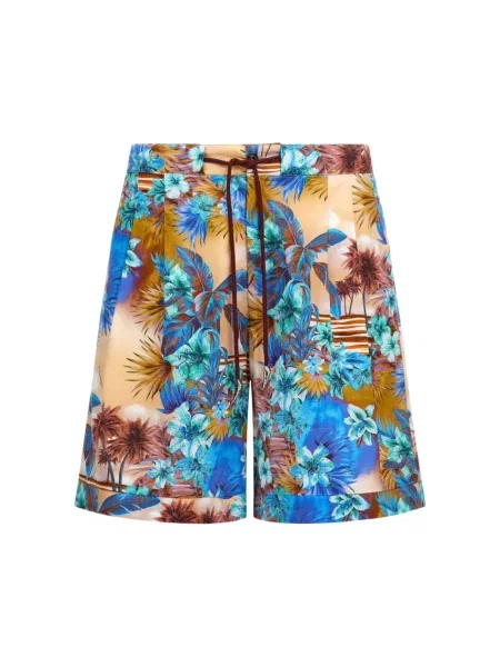 Wielobarwność bermudy Roberto Cavalli z nadrukiem