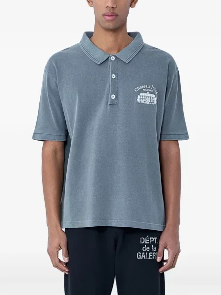 Scurt tricou polo Gallery Dept. gri