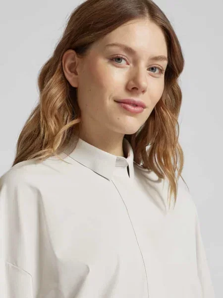 Bluzka o kroju relaxed fit z obniżonymi ramionami model ‘PATELLA’ Maxmara Leisure granatowa
