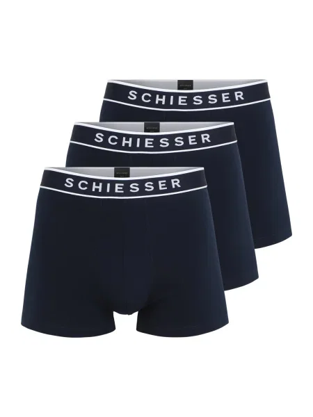 SCHIESSER Boxeralsók sötétkék fehér
