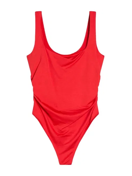 Bershka Bodi majica rdeča