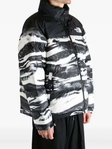 Geacă cu puf The North Face cu imagine negru