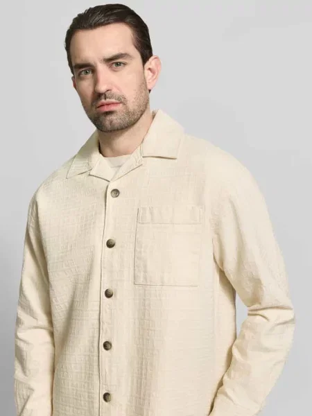 Koszula casualowa o kroju relaxed fit z czystej Bawełny Model RLXRAY' Selected Homme
