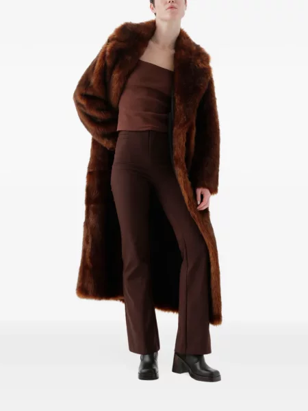 Кожух Unreal Fur с козина кафяво