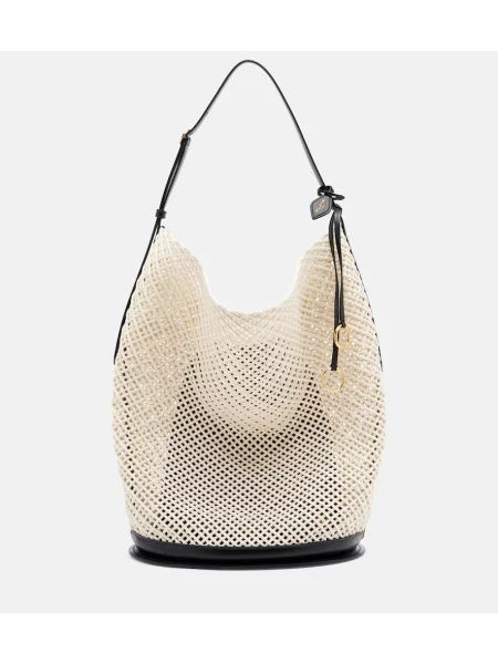 Geantă Alaïa din piele bej