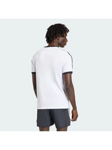 Koszulka z 3 paskami Slim Ringer biała