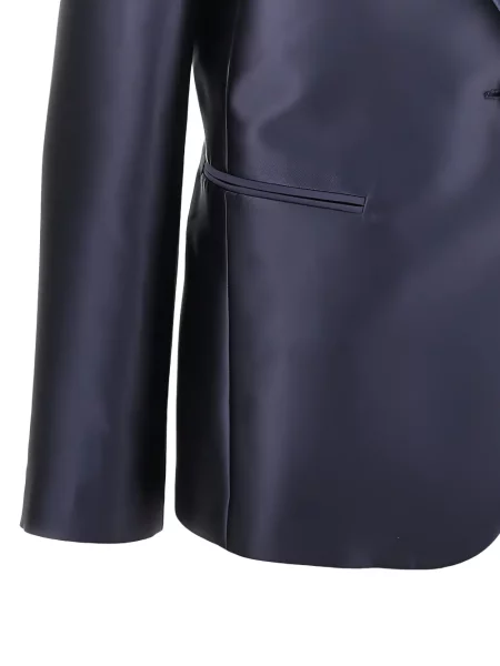 Sacou Alberta Ferretti din satin albastru