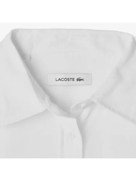 Lacoste Lniana Koszula Relaxed Fit biała