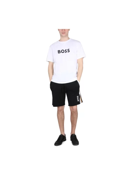 Koszulka Boss z nadrukiem biała