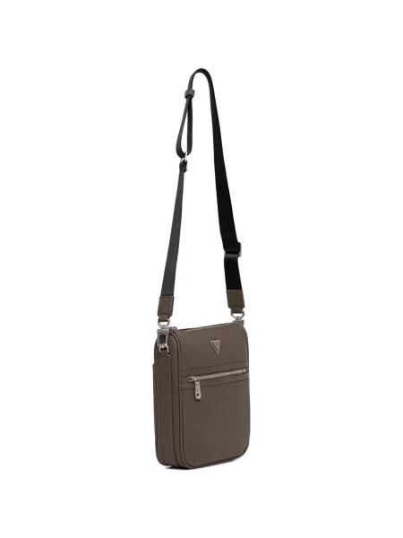 Crossbody torba Guess s autogramom smeđa