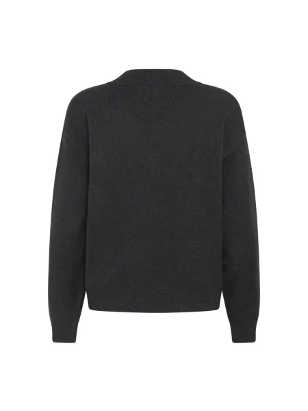 Dzianinowy sweter Kaffe szary