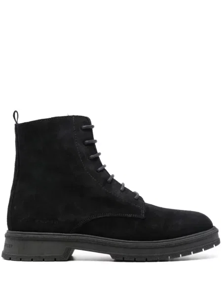 Botine Tommy Hilfiger din piele de căprioară albastru